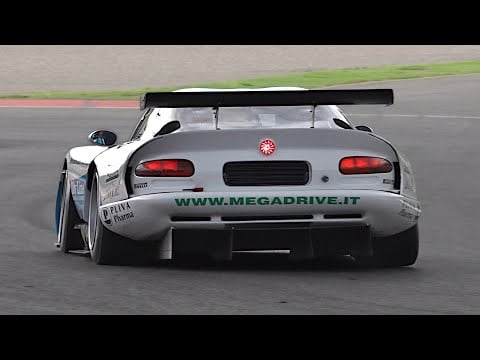 The Chrysler Viper GTS-R GT1 iconic V10 engine sound | OnBoard, Start Up &amp; raw sound clips!