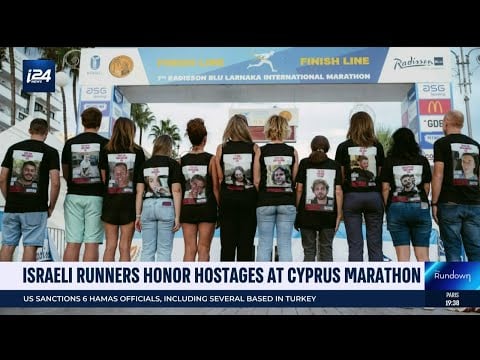 Israelis run Cyprus marathon for hostages