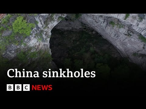 Chinese sinkholes unearth &#39;new wonders&#39; | BBC News