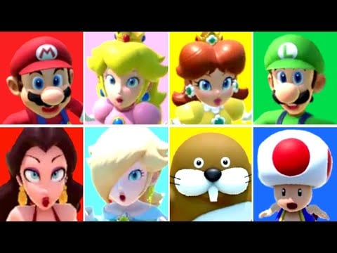 Super Mario Party Jamboree - All Character Super Star Animations