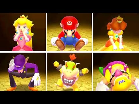 Mario Party: Island Tour - All Game Over Screens