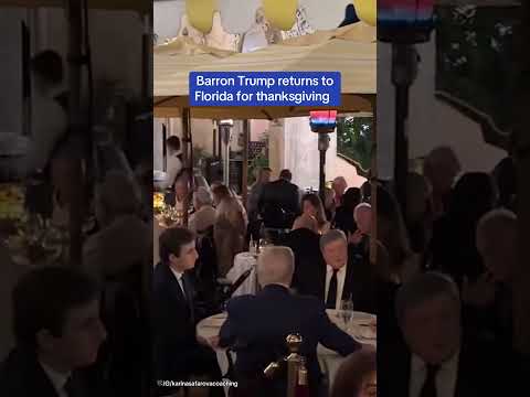 Barron Trump returns to Florida for thanksgiving