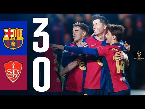 HIGHLIGHTS | FC BARCELONA 3 vs 0 BREST | UEFA CHAMPIONS LEAGUE 2024/25