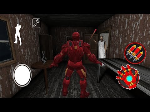 Escaping as Iron Man in Granny&#39;s Old House | Door Escape | grandpa granny horror Gameplay