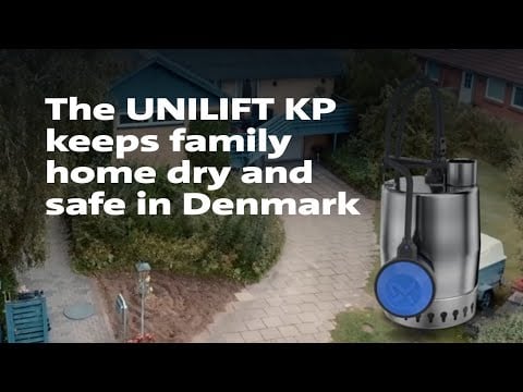 The UNILIFT KP keeps family home dry and safe in Denmark