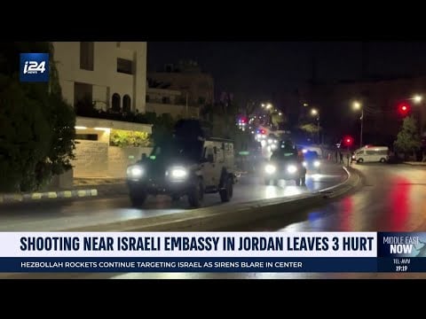 Shooting near the Israeli embassy in Jordan leaves 3 police officers wounded and the gunman dead