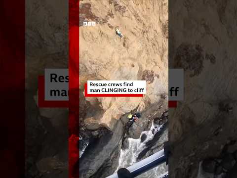 Man clinging to cliff in US is rescued. #Rescue #SanFrancisco #BBCNews