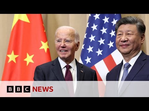 Joe Biden holds last meeting with China&#39;s President Xi as US president | BBC News