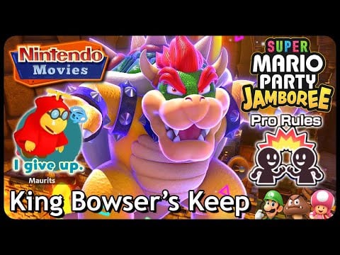 Super Mario Party Jamboree - King Bowser&#39;s Keep (Pro Rules, Luigi vs Goomba vs Toadette vs Peach)