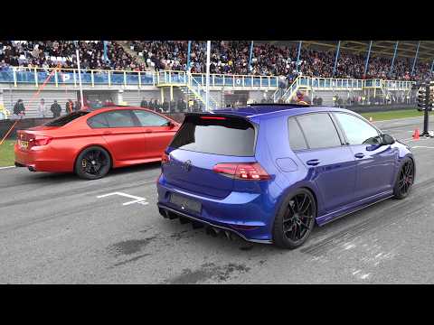 562HP Volkswagen Golf 7.5 R vs BMW M5 F10 vs 470HP Volkswagen Golf 6 R TTE480