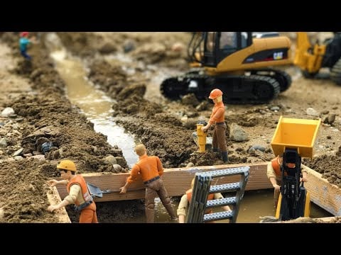 Bruder PIPE accident! Trucks, Excavators, Tractors Compilation!