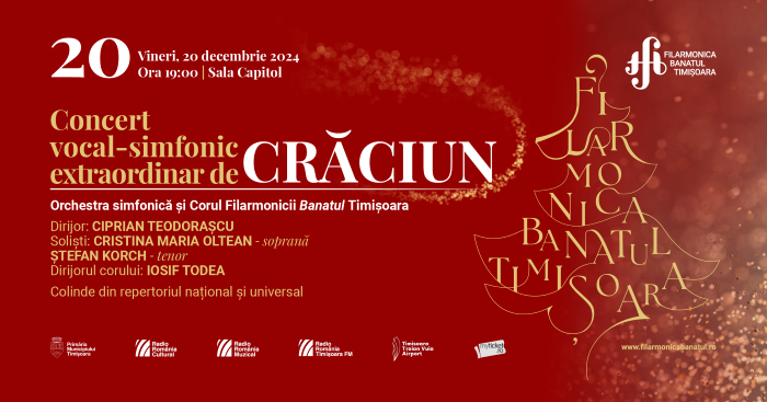 Tenor Stefan von Korch is soloist in Banat Philharmonic Christmas Concert