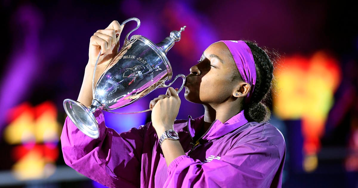 Coco Gauff wins WTA Finals for the first time by rallying to beat Zheng Qinwen