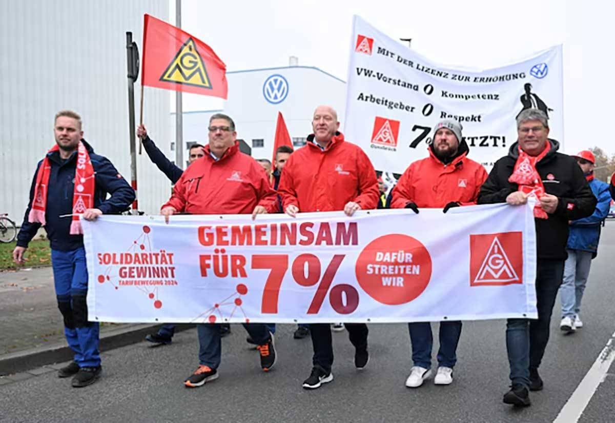 VW workers in Germany stage strike