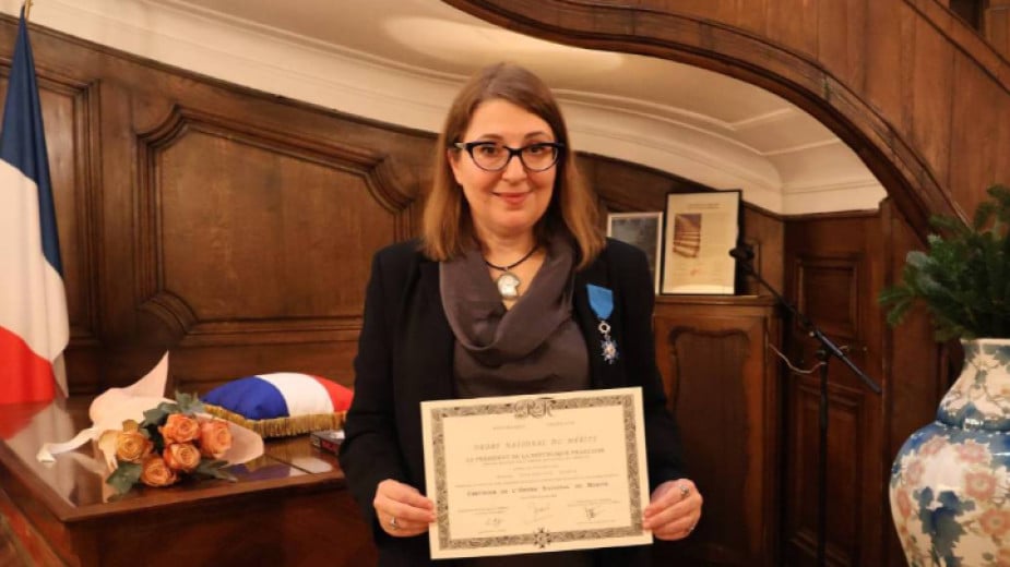 Bulgarian National Radio journalist Irina Nedeva awarded the French National Order of Merit