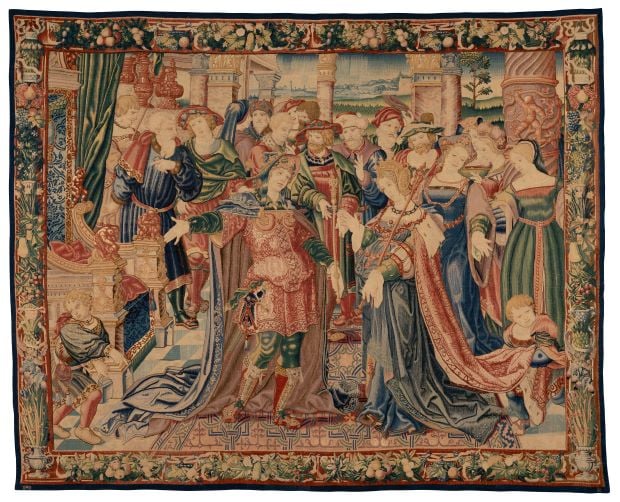 Exceptional 1530 tapestry returns to its original Brussels location thanks to unique philanthropic partnership