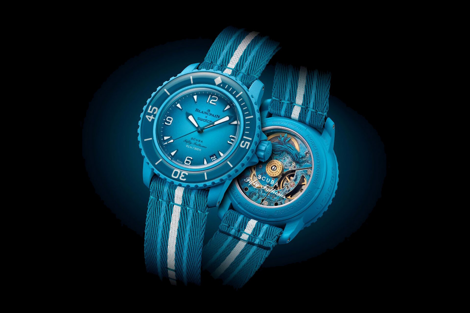 Blancpain X Swatch Fifty Fathoms Blue Lagoon Watch