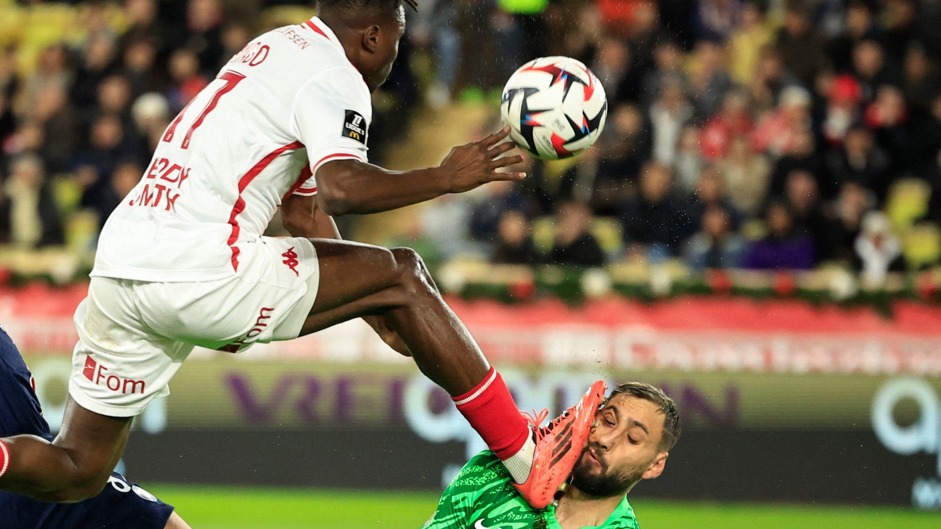 Gigi Donnarumma's face bleeds with nasty gash before being stapled together from horror studs-up challenge