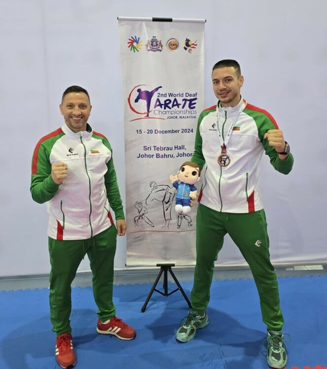 Nikolay Hristov Wins Bulgaria's First-Ever Medal in Karate for Deaf Athletes in Malaysia