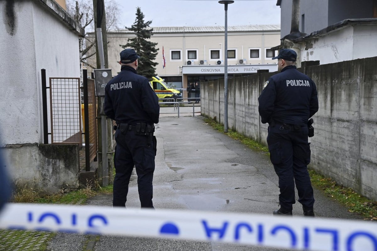 A teenager stabs a 7-year-old to death and wounds a teacher and 3 more children in a Croatian school