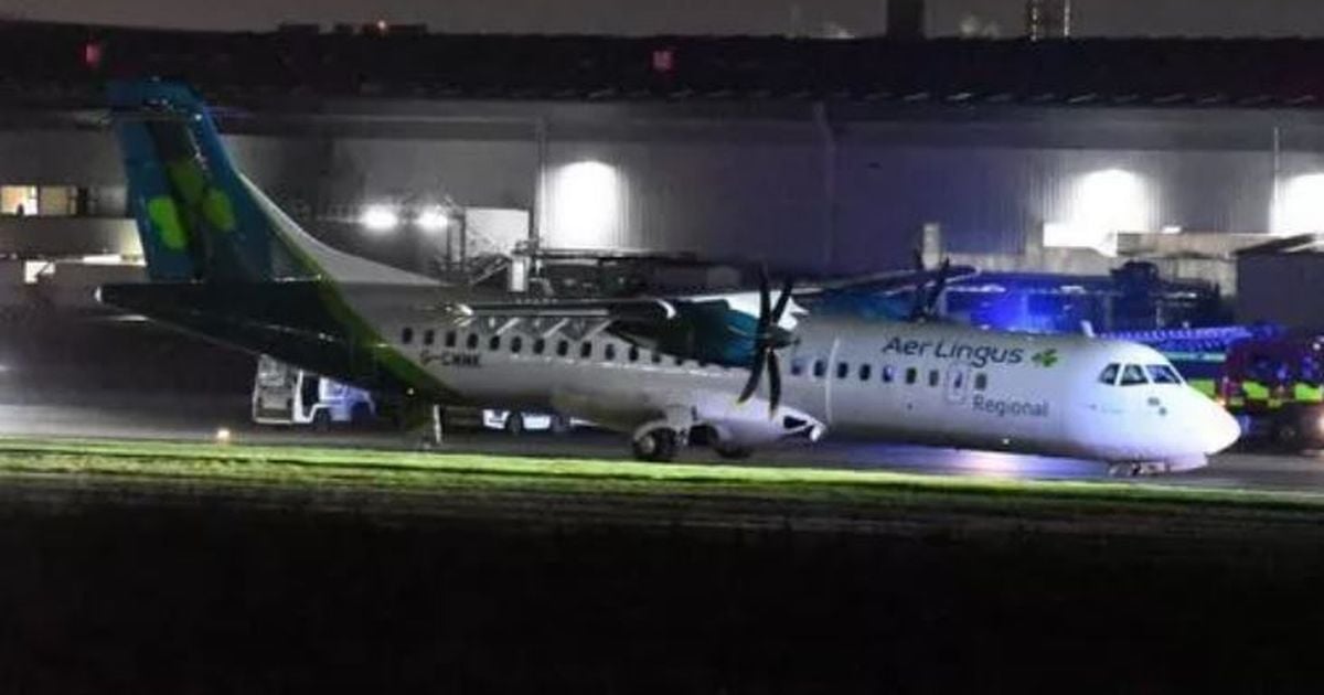 Emergency services on runway following incident involving regional Aer Lingus flight