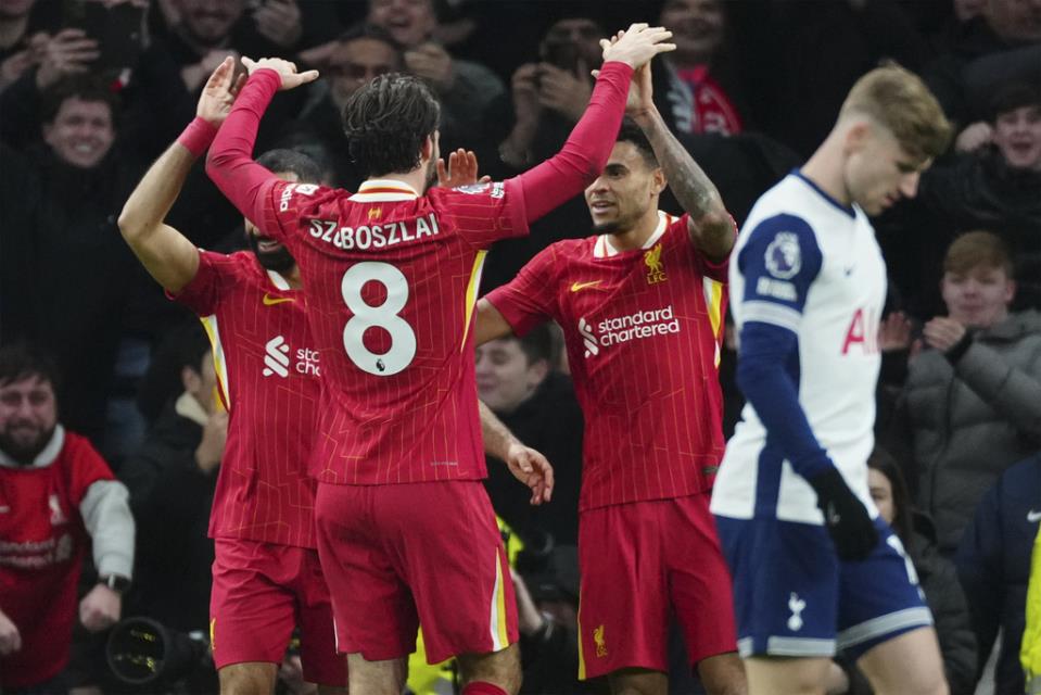 Liverpool rout Spurs 6-3 to take 4-point lead into Christmas in Premier League; Man United humbled