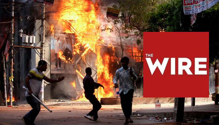 How far-leftist portal The Wire has been whitewashing the ethnic cleansing of Hindus in Bangladesh