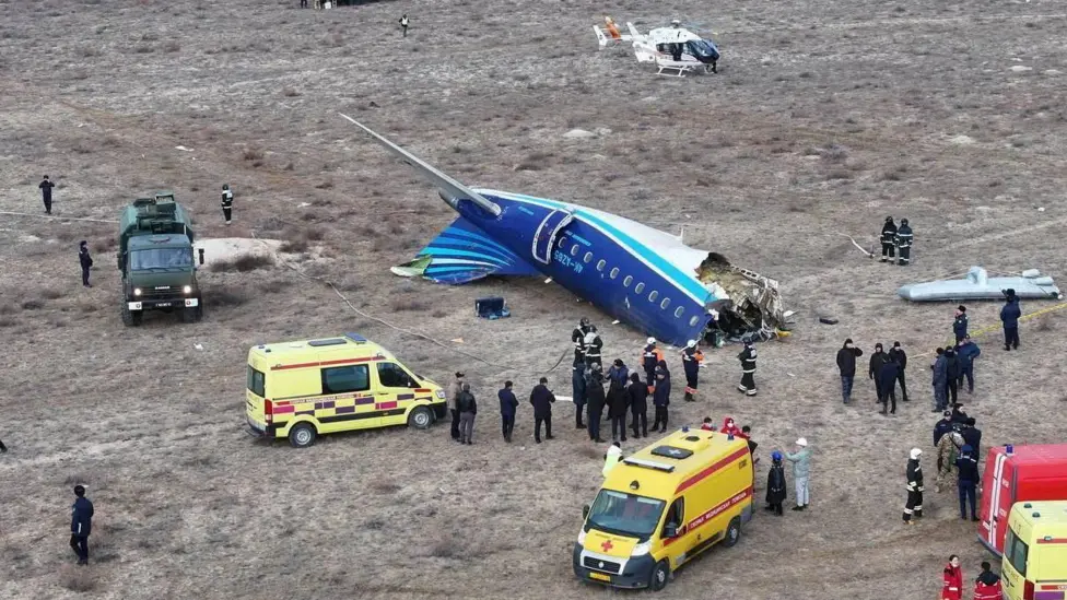 Dozens killed as plane crashes with 67 people on board in Kazakhstan