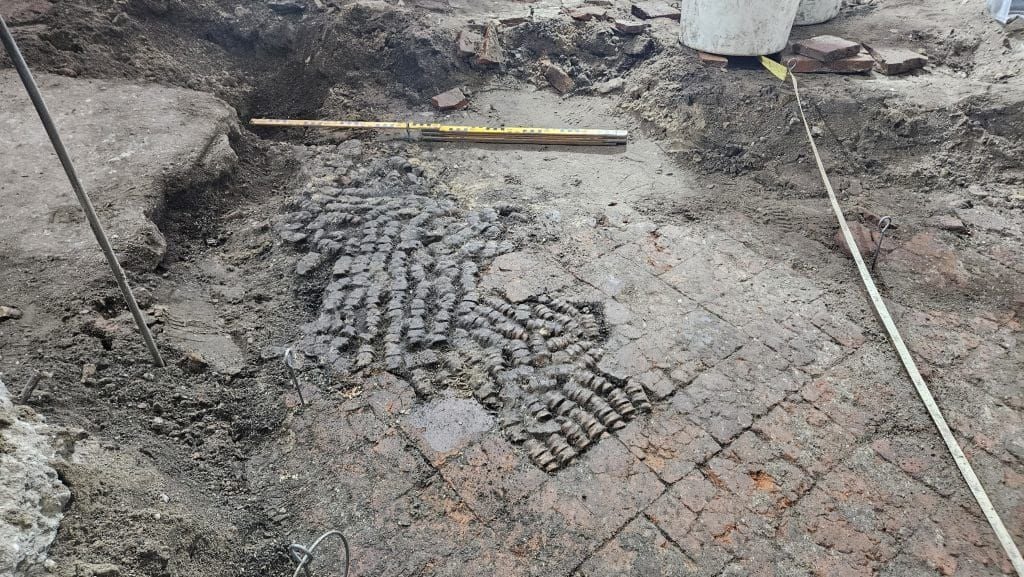 Centuries-old floor patched with sliced bones discovered in the Netherlands