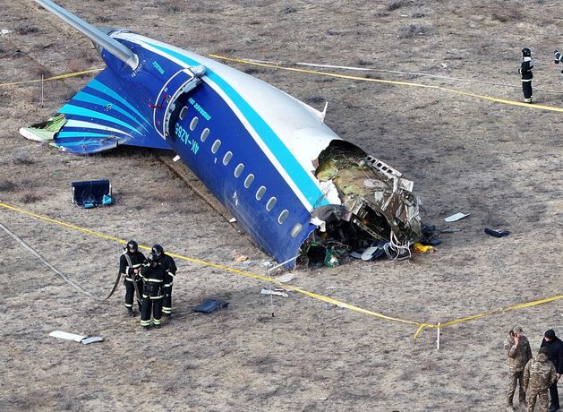 Almost half of 67 on board Azerbaijani passenger plane that crashed in Kazakhstan after bird strike survive