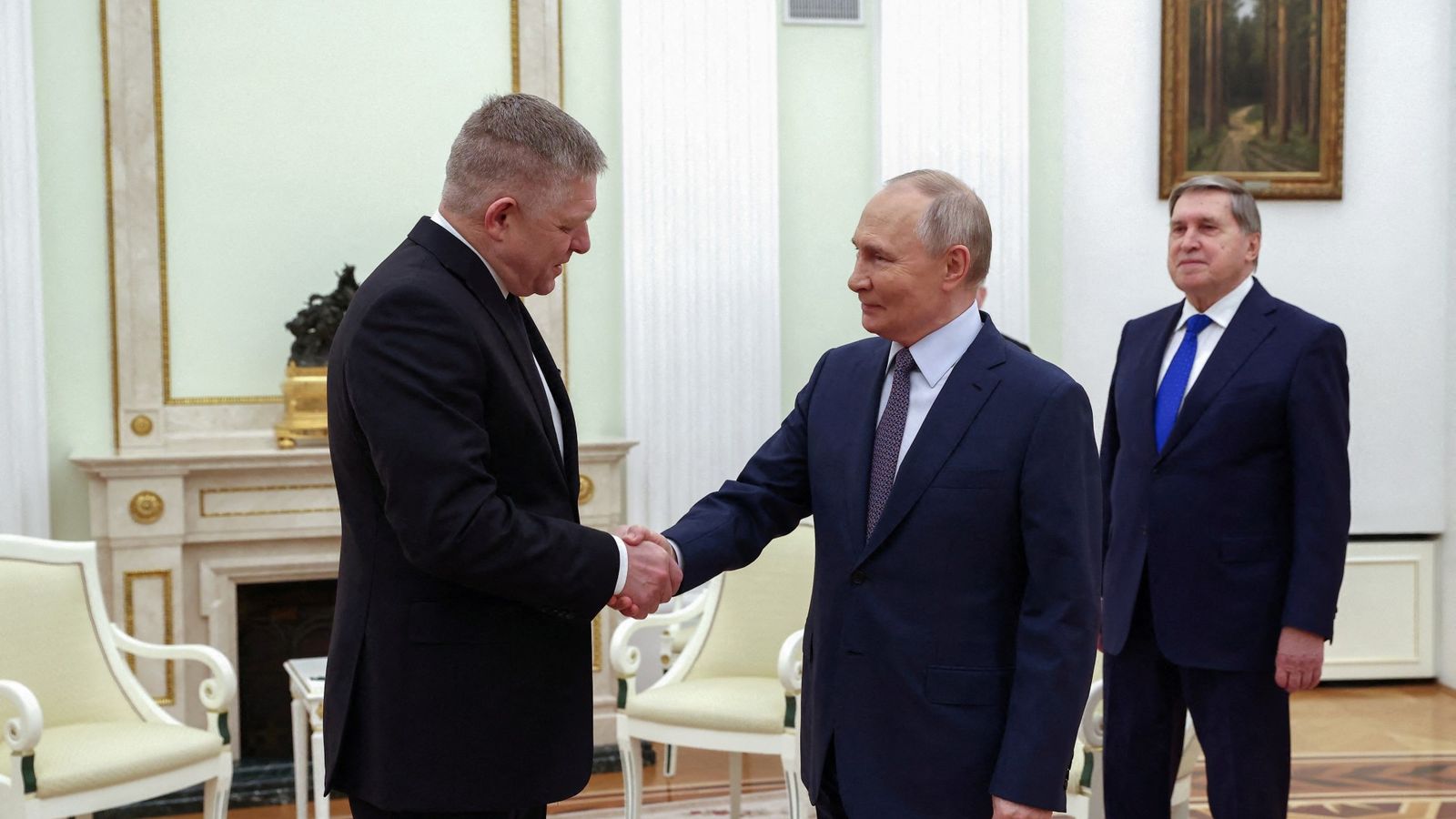 Ukraine war latest: Putin hosts EU leader in rare visit - as NATO boss tells Zelenskyy his criticism of German chancellor is 'unfair'