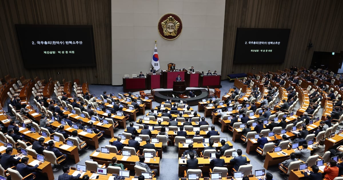 South Korean parliament votes to impeach acting president Han Duck-soo