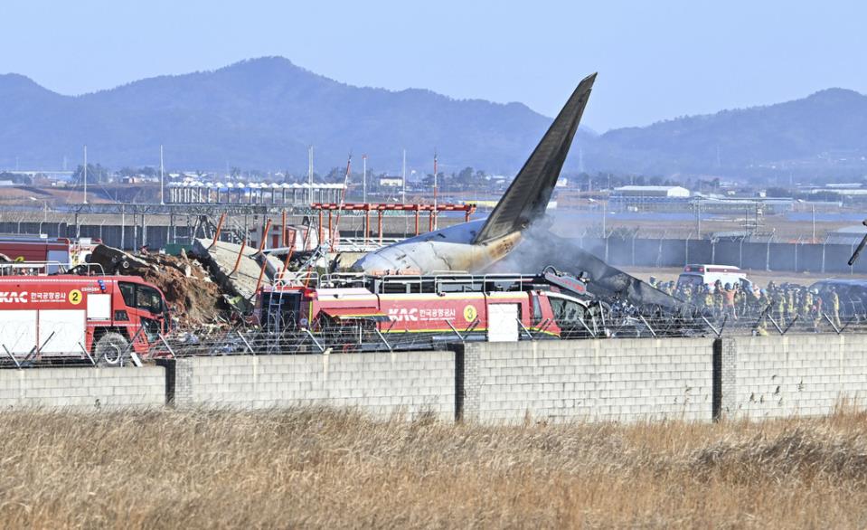 Plane burst into flames after skidding off runway at an airport in South Korea, killing at least 120