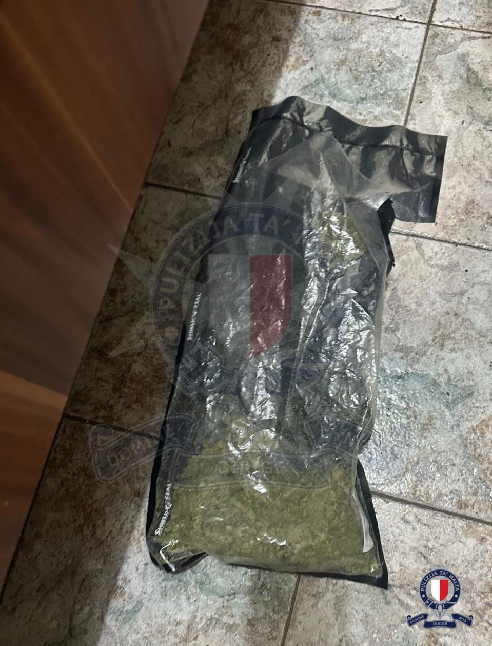 Three arrested as packet containing cannabis intercepted 