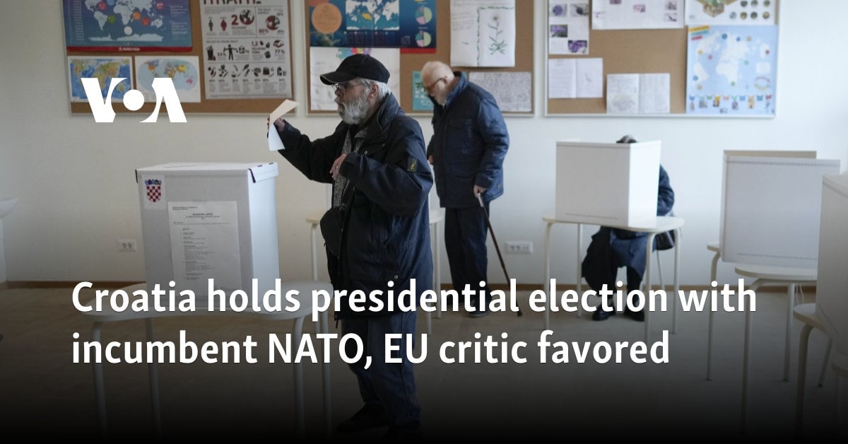 Croatia holds presidential election with incumbent NATO, EU critic favored