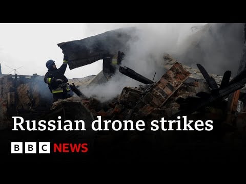 Ukraine&#39;s President Zelensky condemns Russia&#39;s &#39;inhumane&#39; Christmas Day attack | BBC News