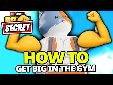 *SECRET* How to get SWOLE with Meowscles at the GYM (Lego Fortnite Brick Life)