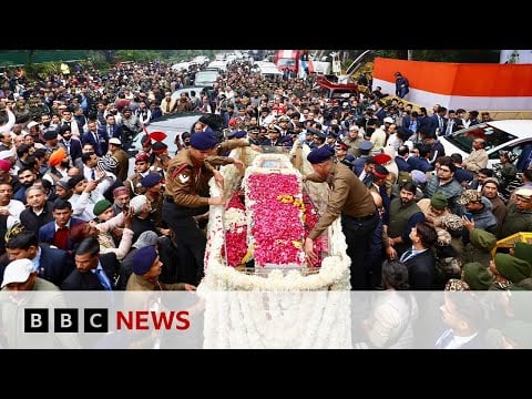 India mourns ex-PM Manmohan Singh with full state funeral | BBC News