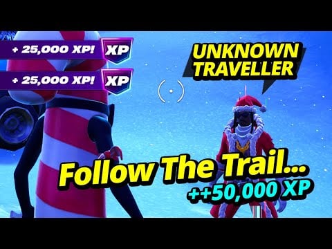 How to EASILY Follow The Trail &amp; Question the Unknown Traveller and Find out - Fortnite Quest