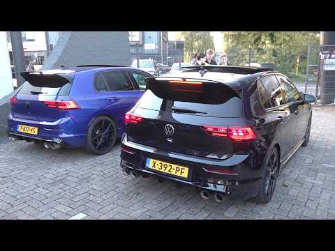 Modified Cars Arriving at a Meet! Golf 7.5 R 2.5 TFSI RS3 Engine, Golf 8 R Akrapovic, Golf 7 GTI TCR