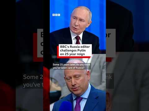 BBC&#39;s Steve Rosenberg challenges Putin on his 25 years in power in Russia. #Russia #Putin #BBCNews