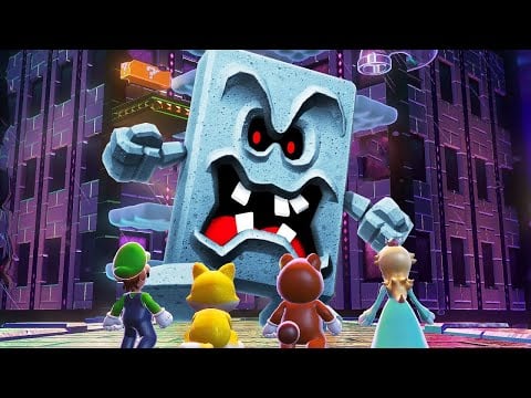 What if Thwomp is the Final Boss in Super Mario 3D World + Bowser&#39;s Fury?