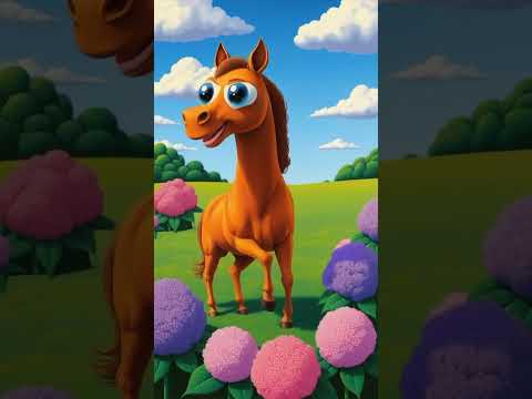 Hungry Cute Horse Kids Cartoon Animation