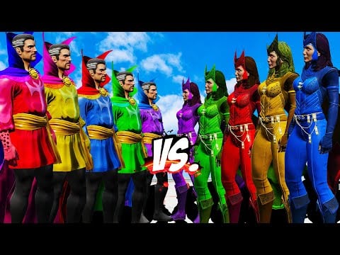 5 Doctor Strange vs 5 Scarlet Witch: Who Will Win!