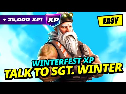 *FREE 25,000 XP* How to Talk To SGT. Winter about his Wintervestigation - Fortnite