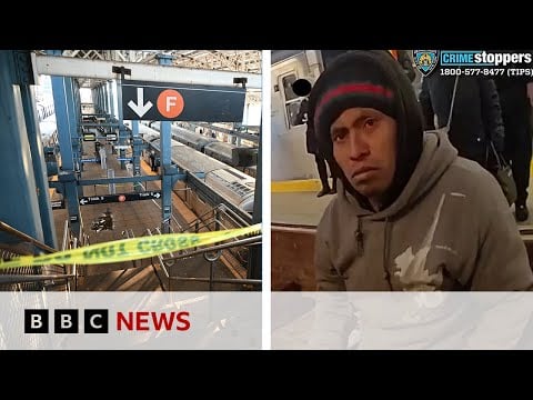 Man arrested over death of woman set on fire on New York subway | BBC News