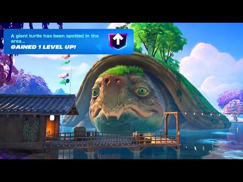 *FREE Level Up XP* NEW GIANT TURTLE LOCATION - A Giant Turtle Has been Spotted in the area -Fortnite