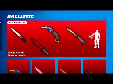 *NEW* Fortnite X BALLISTIC Knife Item Shop Showcase