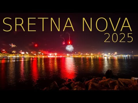 Sretna Nova Godina 2025 - Vatromet na Rivi - Split Croatia