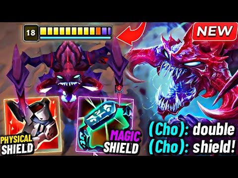 NEW TANK CHO&#39;GATH IS RIDICULOUS (DOUBLE SHIELD)